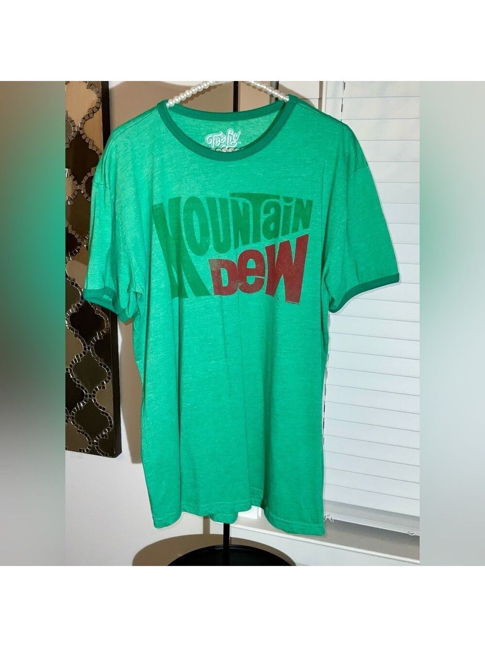 Mountain Dew ringer t-shirt - size xl by TeeLuv